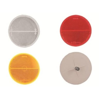 Atšvaitas apvalus  plast.1varžt. oranžinis D-78mm