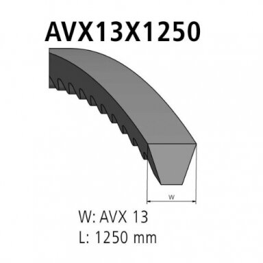 Diržas AVX 13X1250 La PWB