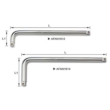 Rankena galvutėms L-tipo AFAN1614 1/2x14"