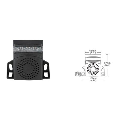 Signalas garsinis/mirksintis 12/80V YL-401 1280