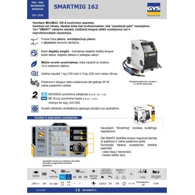 Suvirinimo pusautomatis Smartmig 162 1