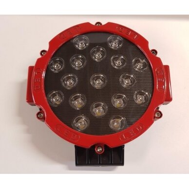 Žibintas LED 12/24V,51W TR-B051-02 apvalus raudona